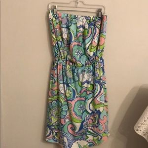 Illy Pulitzer strapless cotton dress